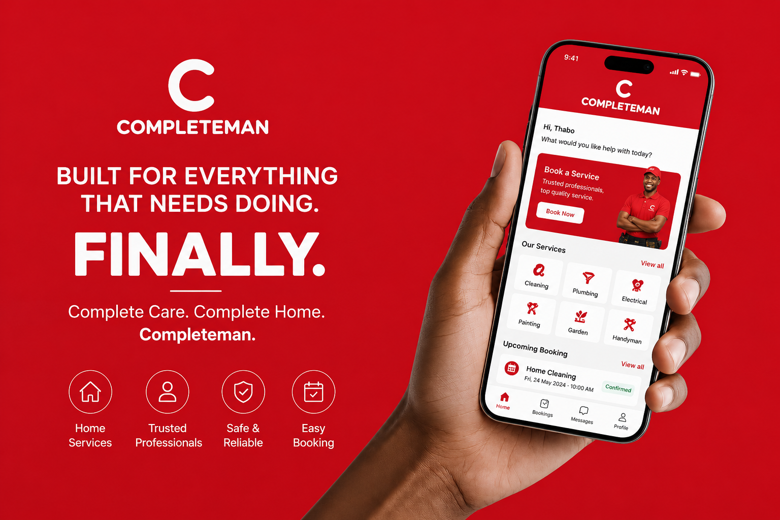 Completeman hero — built for everything that needs doing